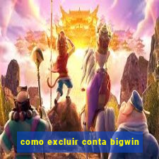 como excluir conta bigwin